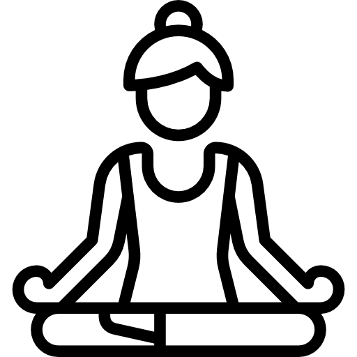 a yoga position icon